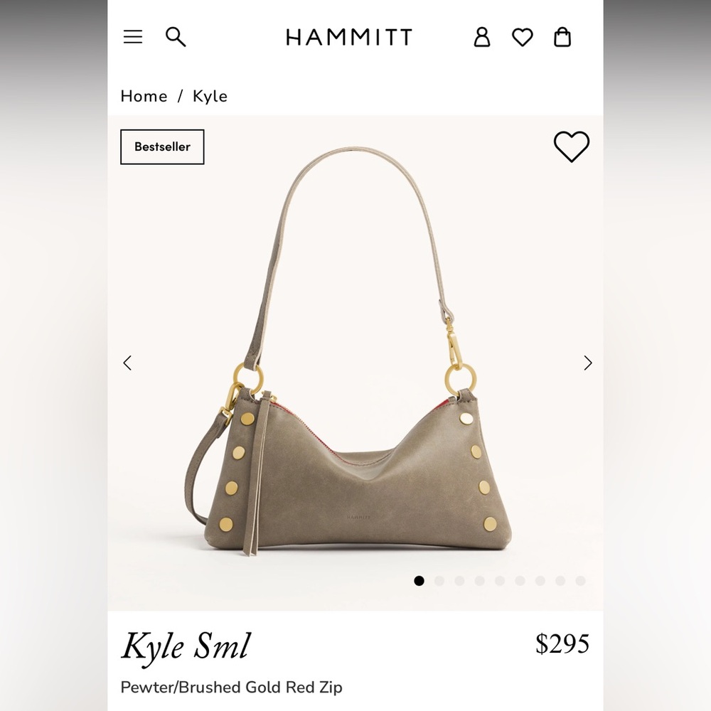 Hammitt Kyle Small in Pewter & Brushed Gold New in Box - Picture 8 of 8
